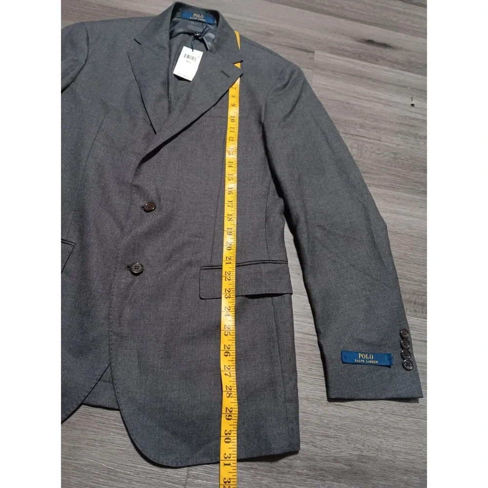 NWT Polo Ralph Lauren Men's Gray Traveler Unstructured Wool Suit Jacket Size 40L